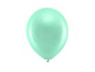 Szivárvány léggömb 23cm Metál menta (10 db)