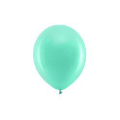 Szivárvány léggömb 23cm Pasztell menta (10 db)