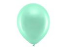 Szivárvány léggömb 30cm Metál menta (10 db)