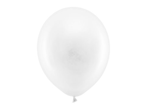 Szivárvány léggömb 30cm Pasztell fehér (10 db)