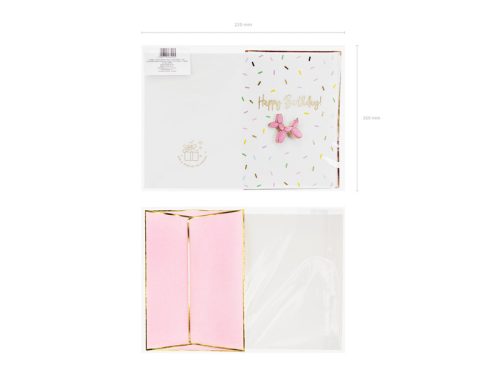 Születésnapi üdvözlőlap „Lufi kutya” kitűzővel