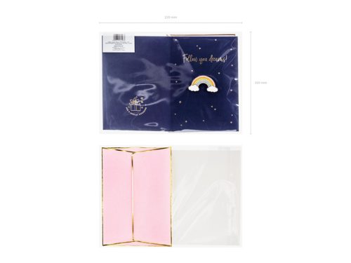 Üdvözlőlap Szivárvány kitűzővel