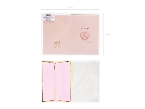 Üdvözlőlap „Mom” kitűzővel 