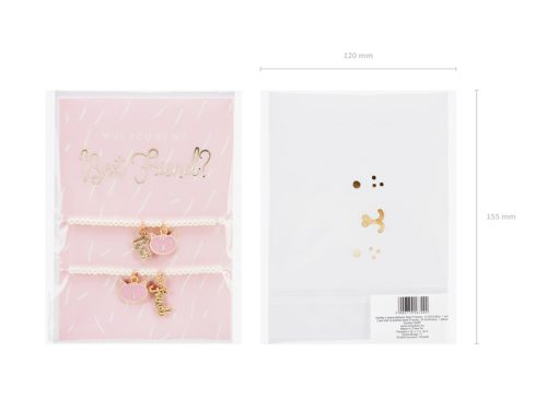 Üdvözlőlap karkötőkkel „Best Friends”