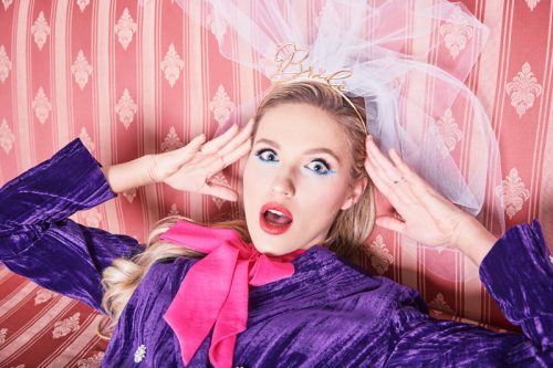 Hajráf lánybúcsúra "Bride" arany - Mennyasszanyi fátyol