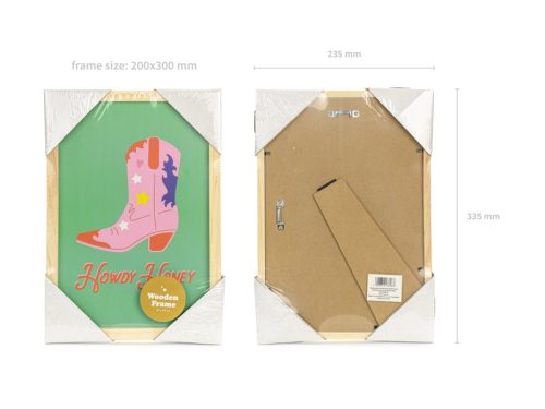 Fényképkeret, natúr fa (20x30cm)