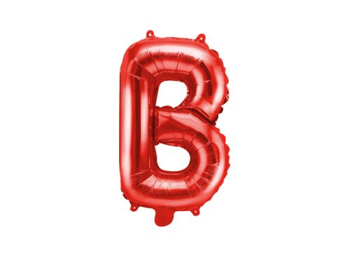 "B" betű fólia lufi 35cm piros