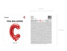 "C" betű fólia lufi 35cm piros