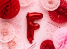 "F" betű fólia lufi 35cm piros