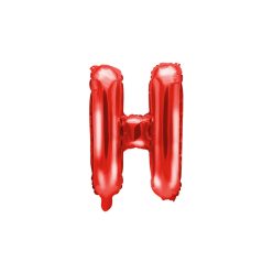 "H" betű fólia lufi 35cm piros