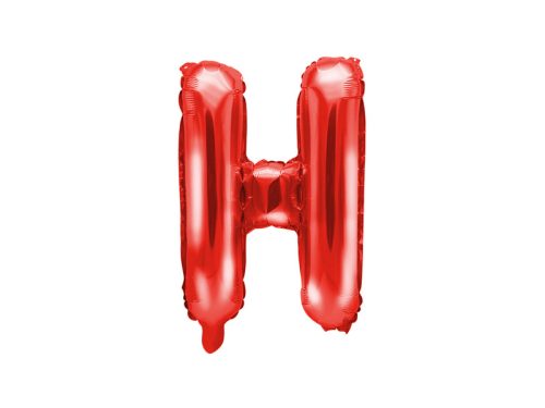 "H" betű fólia lufi 35cm piros