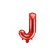 "J" betű fólia lufi 35cm piros