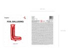 "L" betű fólia lufi 35cm piros