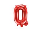 "Q" betű fólia lufi 35cm piros