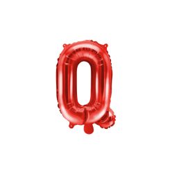 "Q" betű fólia lufi 35cm piros