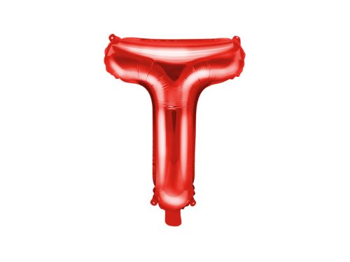 "T" betű fólia lufi 35cm piros