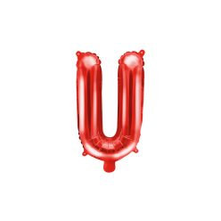 "U" betű fólia lufi 35cm piros