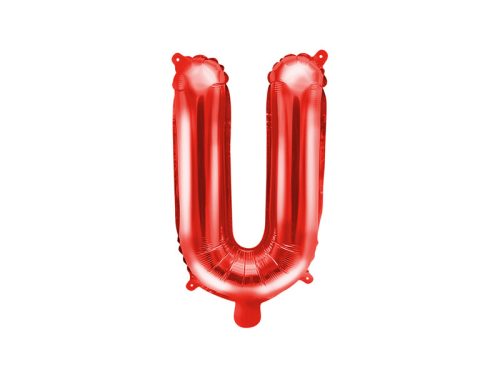 "U" betű fólia lufi 35cm piros