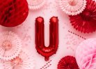 "U" betű fólia lufi 35cm piros
