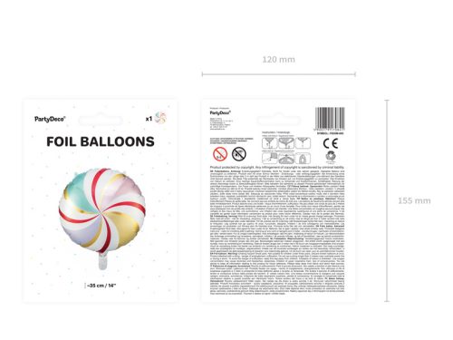 Cukorka Fólia Léggömb 35cm