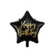 Fólia lufi Happy Birthday 40cm fekete