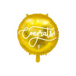 Fólia lufi "Congrats!" 35cm arany