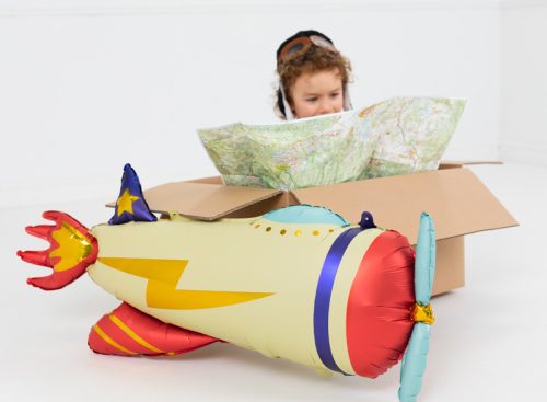 Fólia lufi Repülőgép 91x39cm