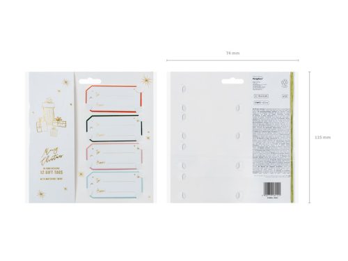 Ajándékkísérő címkék (12 db)