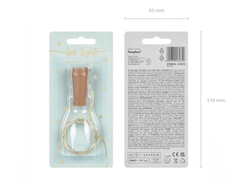 LED palackfény parafadugóval (1 db)