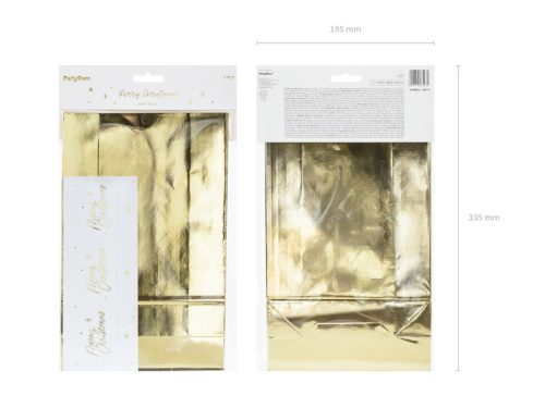 Ajándéktáskas arany 18.5x28.5x8cm (3 db)