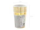 Papírpohár 40. Születésnapra Arany 220 ml (6 db)