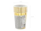 Papírpohár 50. Születésnapra Arany 220 ml (6 db)