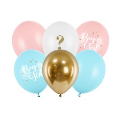 Kisfiú vagy kislány? Party lufi készlet 30 cm (6 db)