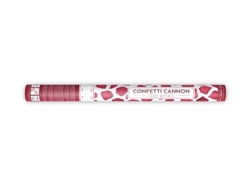 Konfetti ágyú rózsaszirmokkal sötét vörös 60 cm