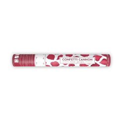 Konfetti ágyú rózsaszirmokkal sötét vörös 40 cm