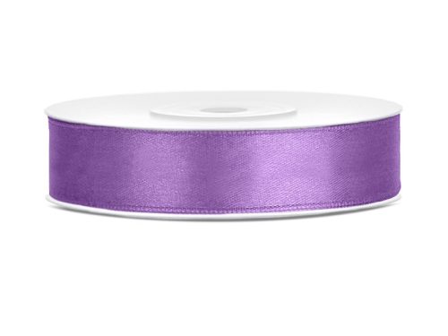 Szatén szalag levendula lila 12mm/25m