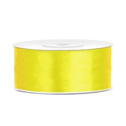 Szatén szalag sárga 25mm/25m