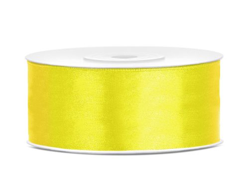Szatén szalag sárga 25mm/25m