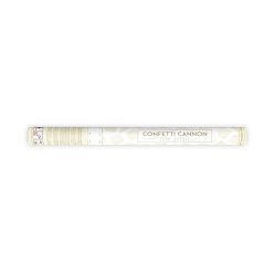 Konfetti ágyú rózsaszirmokkal krém 60 cm