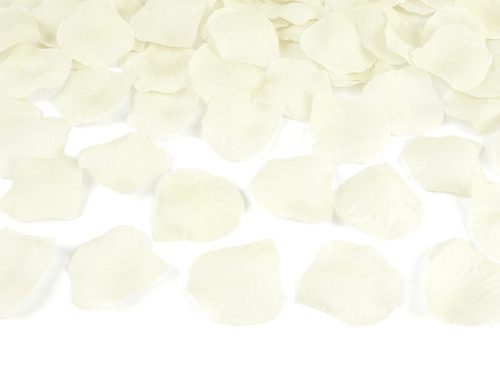 Konfetti ágyú rózsaszirmokkal krém 80 cm