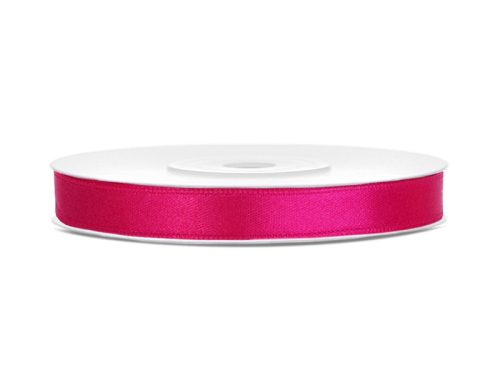 Szatén szalag sötét rózsaszín 6mm/25m
