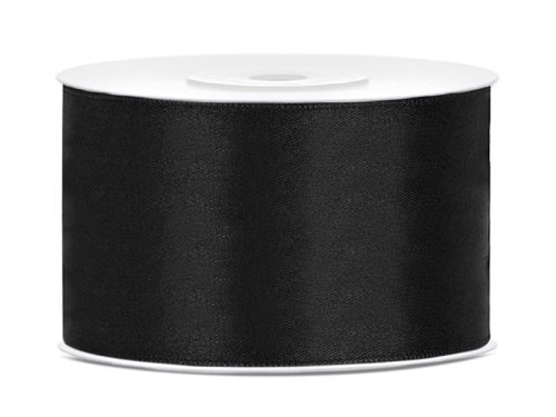 Szatén szalag fekete 38mm/25m