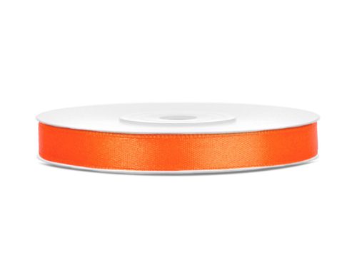 Szatén szalag narancssárga 6mm/25m