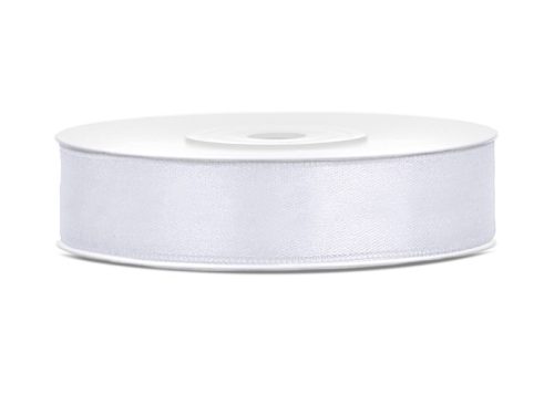 Szatén szalag fehér 12mm/25m