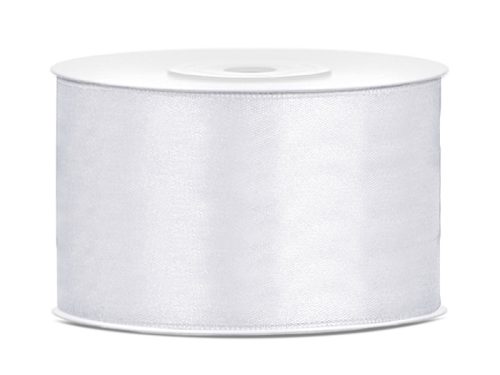Szatén szalag fehér 38mm/25m
