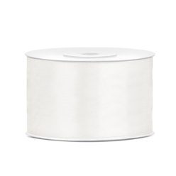Szatén szalag világos krémszín 38mm/25m