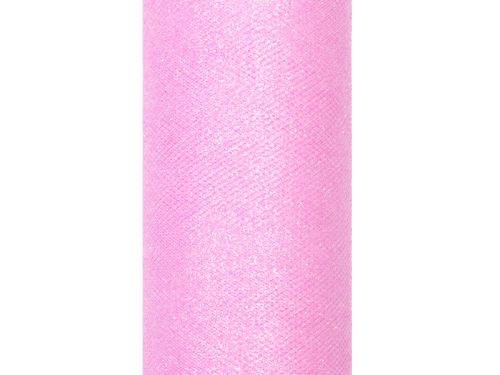 Tulle csillámos rózsaszín 0.15 x 9m