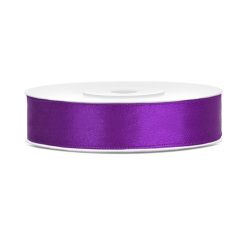Szatén szalag lila 12mm/25m