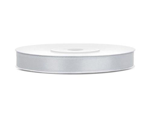 Szatén szalag ezüst 6mm/25m