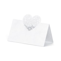 Ültetőkártyák - Áttört szív (10 db)